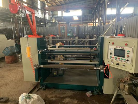 Reenrolar e cortar filmes de papel de eixo único Máquina de corte de rolos Reenrolador de filmes de papel de eixo único
