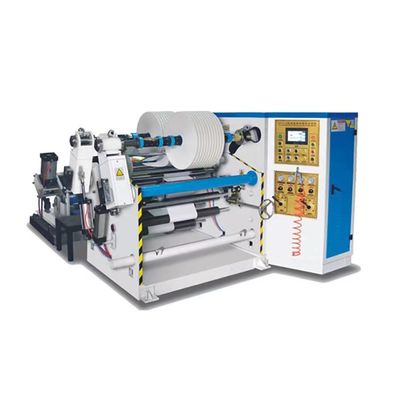 Sistema de controlo PLC 450mm Máquina de corte de fibras não tecidas e folhas de alumínio