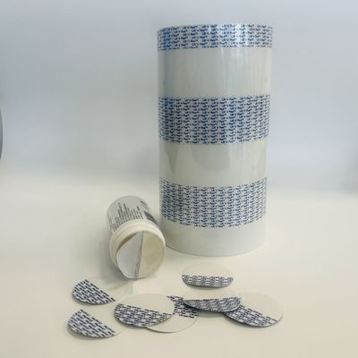 1.0mm 0.05mm Foam Backing Aluminum Foil Sealing Film para diâmetros de vedação de 10-180mm