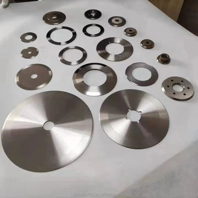 Lâmina de corte rotativa redonda de alta precisão Lâmina de borda de PVC Lâmina de corte de lâminas rotativas Máquina de corte de tubos de papel fita adesiva Máquina de corte Lâmina