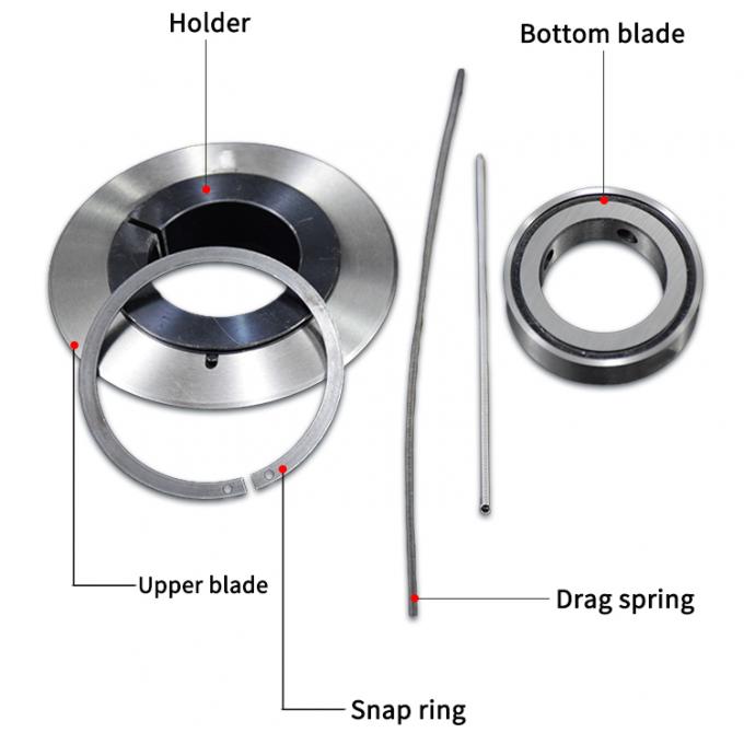 Lâmina de corte rotativa redonda de alta precisão Lâmina de borda de PVC Lâmina de corte de lâminas rotativas Máquina de corte de tubos de papel fita adesiva Máquina de corte Lâmina 16